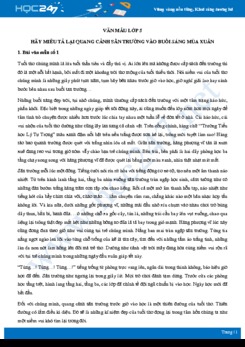 Hãy miêu tả lại quang cảnh sân trường vào buổi sáng mùa xuân - Văn mẫu lớp 5