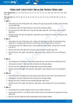 Tổng hợp cách phát âm 44 âm trong Tiếng Anh