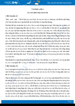 Tả con mèo nhà em nuôi - Văn mẫu lớp 4