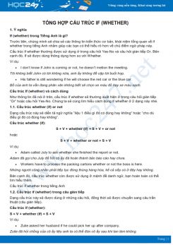 Tổng hợp cấu trúc If Whether