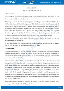 Bài văn tả cây hoa nhài - Văn mẫu lớp 4