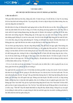 Kể chuyện mười năm sau em về thăm trường - Văn mẫu lớp 4