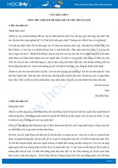 Viết thư cho người thân kể về ước mơ của em - Văn mẫu lớp 4