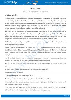 Kể lại câu chuyện Rùa và Thỏ - Văn mẫu lớp 4