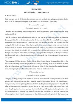 Biểu cảm về cây tre Việt Nam - Văn mẫu lớp 5