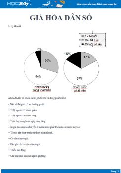 Tổng ôn Vấn đề già hóa hóa dân số - Vấn đề toàn cầu hóa Địa lý 11