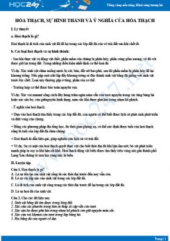 Tổng ôn Các đặc điểm và ý ngĩa của hóa thạch Sinh học 12