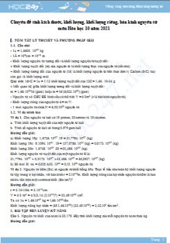 Bộ 5 đề ôn tập hè môn Hóa học 11 năm 2021 có đáp án Trường THPT Lý Tự Trọng