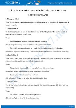 Tất tần tật kiến thức về cấu trúc The last time trong Tiếng Anh