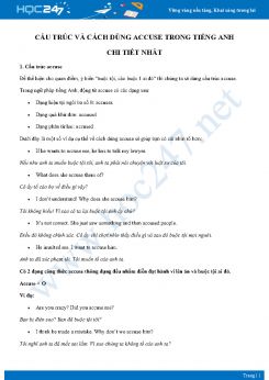 Cấu trúc và cách dùng Accuse trong Tiếng Anh chi tiết nhất