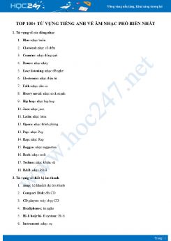 Top 100+ từ vựng Tiếng Anh về âm nhạc phổ biến nhất