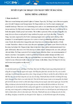 Tuyển tập các đoạn văn ngắn viết về Đà Nẵng bằng Tiếng Anh hay