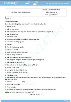 Bộ câu hỏi rèn luyện ôn tập hè phần Lịch sử thế giới từ 1945 đến nay lớp 9 năm 2021 có đáp án