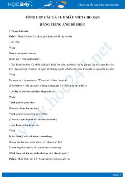 Tổng hợp các lá thư mẫu viết cho bạn bè bằng Tiếng Anh dễ hiểu