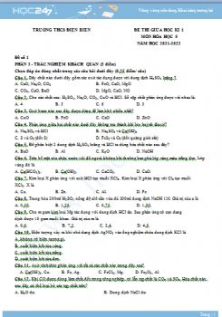 Bộ đề thi giữa HK1 môn Lịch sử 8 có đáp án năm 2021-2022 Trường THCS Phước Thạnh