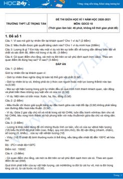 Bộ 4 đề thi giữa HK1 môn GDCD 10 có đáp án năm 2021-2022 Trường THPT Lê Trọng Tấn