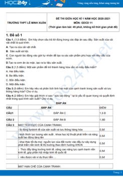 Bộ 5 đề thi giữa HK1 môn GDCD 11 có đáp án năm 2021-2022 Trường THPT Lê Minh Xuân