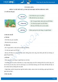 Đóng vai Dế Mèn kể lại truyện Bài học đường đời đầu tiên