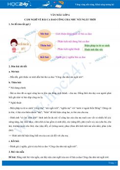 Cảm nghĩ về bài ca dao Công cha như núi ngất trời