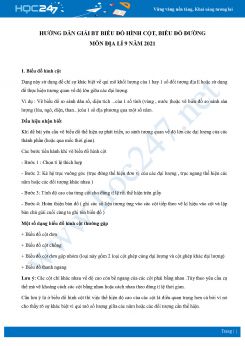 Hướng dẫn giải bài tập biểu đồ cột, biểu đồ đường môn Địa lí 9 năm 2021 có đáp án