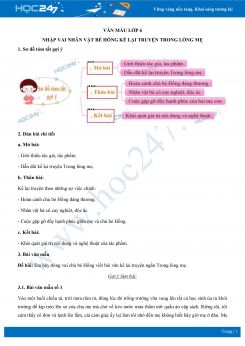 Nhập vai nhân vật bé Hồng kể lại truyện Trong lòng mẹ