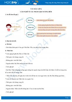 Cảm nghĩ về tác phẩm Giọt sương đêm