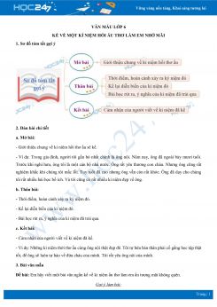 Kể về một kỉ niệm hồi ấu thơ làm em nhớ mãi