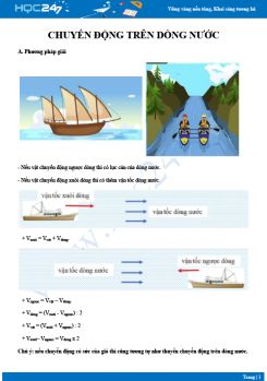 Phương pháp giải dạng bài tập Chuyển động trên dòng nước Vật lý 8