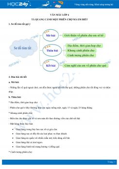 Tả quang cảnh một phiên chợ mà em biết