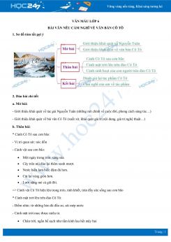 Bài văn nêu cảm nghĩ về văn bản Cô Tô