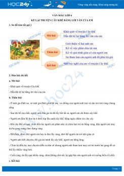 Kể lại truyện Cây khế bằng lời văn của em