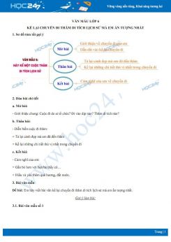 Kể lại chuyến đi thăm di tích lịch sử mà em ấn tượng nhất