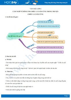 Cảm nghĩ về hình ảnh chiếc lá cuối cùng trong truyện Chiếc lá cuối cùng