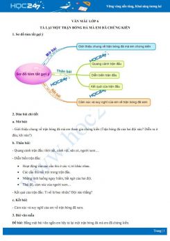 Tả lại một trận bóng đá mà em đã chứng kiến