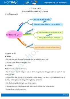 Cảm nghĩ về bài Phò giá về kinh