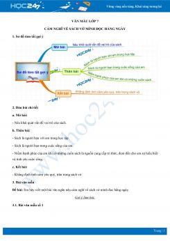 Cảm nghĩ về sách vở mình đọc hằng ngày