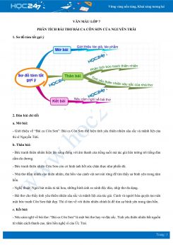 Phân tích bài thơ Bài ca Côn Sơn của Nguyễn Trãi