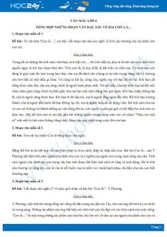 Tổng hợp những đoạn văn đặc sắc về bài Con là...