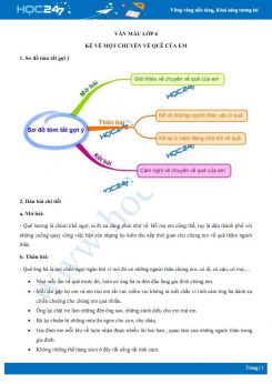 Kể về một chuyến về quê của em