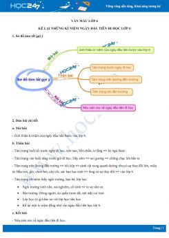 Kể lại những kỉ niệm ngày đầu tiên đi học lớp 6