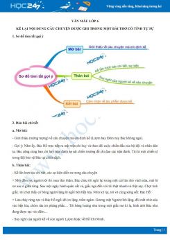 Kể lại nội dung câu chuyện được ghi trong một bài thơ có tính tự sự