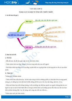 Nghị luận xã hội về tình yêu thiên nhiên