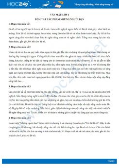 Tóm tắt tác phẩm Những người bạn