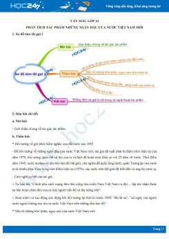 Phân tích tác phẩm Những ngày đầu của nước Việt Nam mới