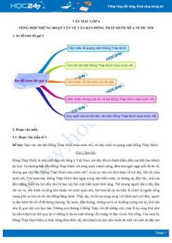 Tổng hợp những đoạn văn về văn bản Đồng Tháp Mười mùa nước nổi