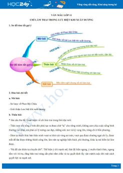 Chí làm trai trong Lưu biệt khi xuất dương