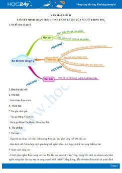 Thuyết minh đoạn trích Tình cảnh lẻ loi của người chinh phụ