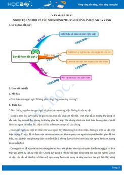 Nghị luận xã hội về câu nói Không phải cái gì óng ánh cũng là vàng