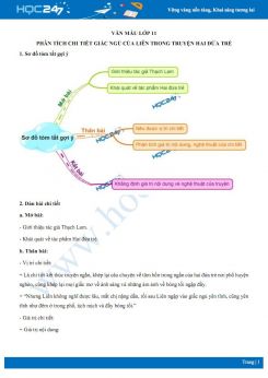 Phân tích chi tiết giấc ngủ của Liên trong truyện Hai đứa trẻ