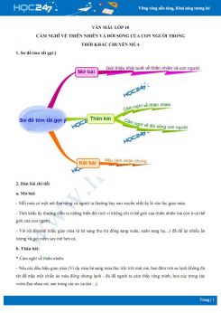 Cảm nghĩ về thiên nhiên và đời sống của con người trong thời khắc chuyển mùa